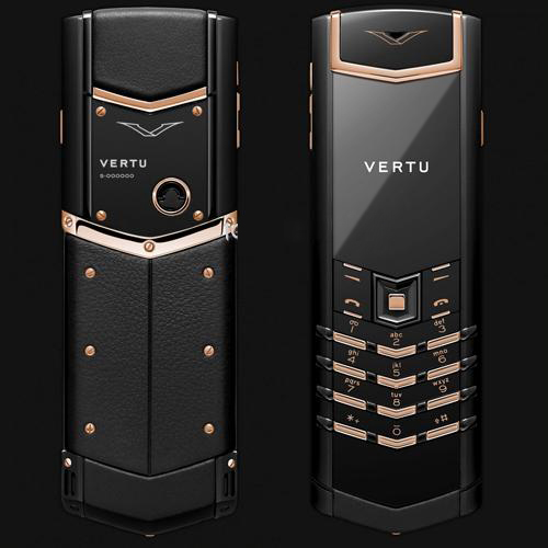 Vertu Signature S Pure Black Red Gold Mixed Metals